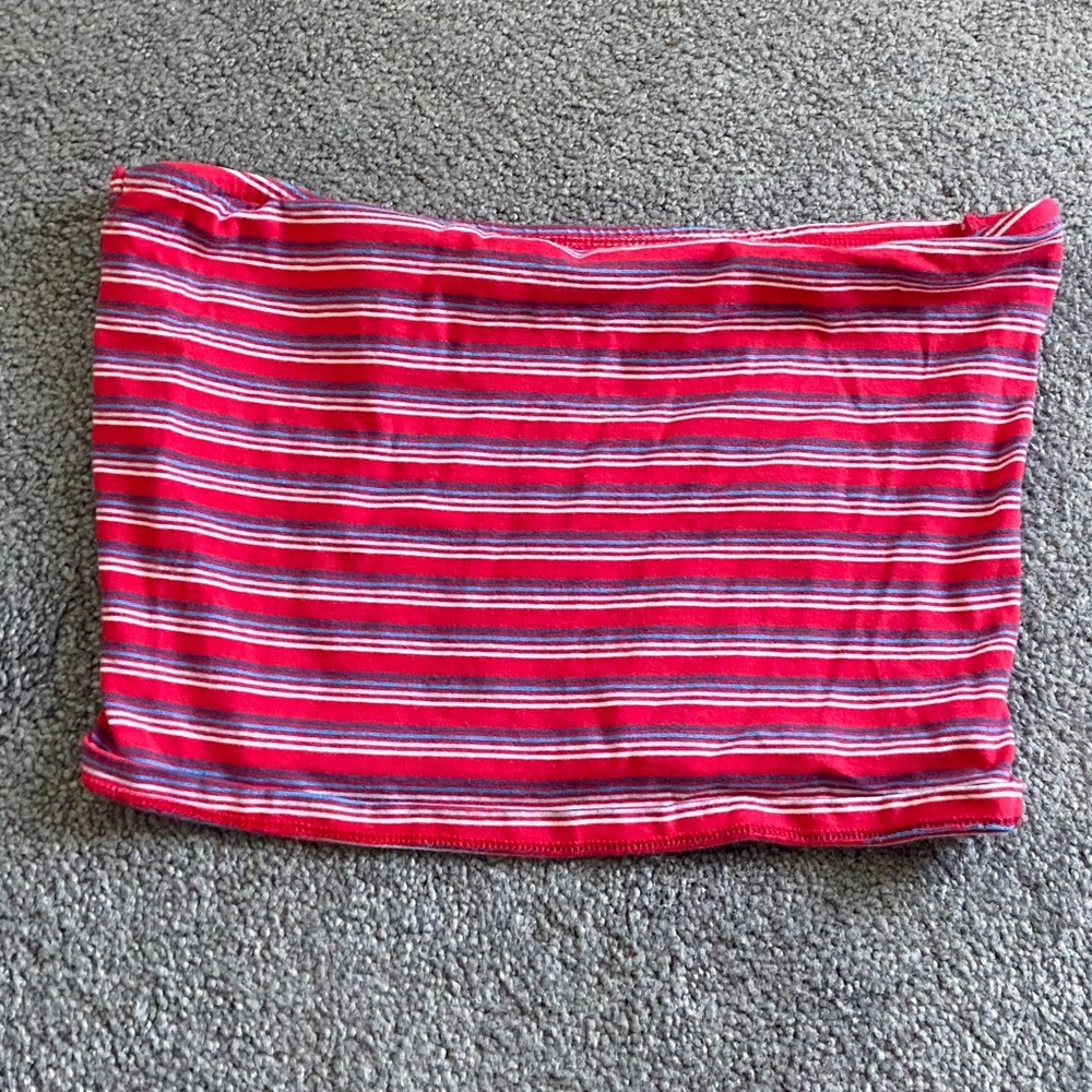 Striped Cropped Tube Top